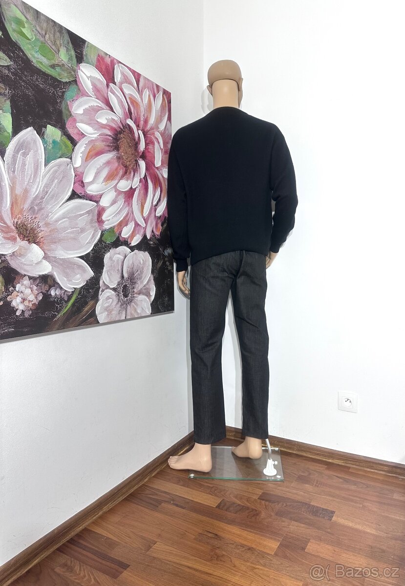 Hedvábné Kašmírový svetr Vel L-XL - 8