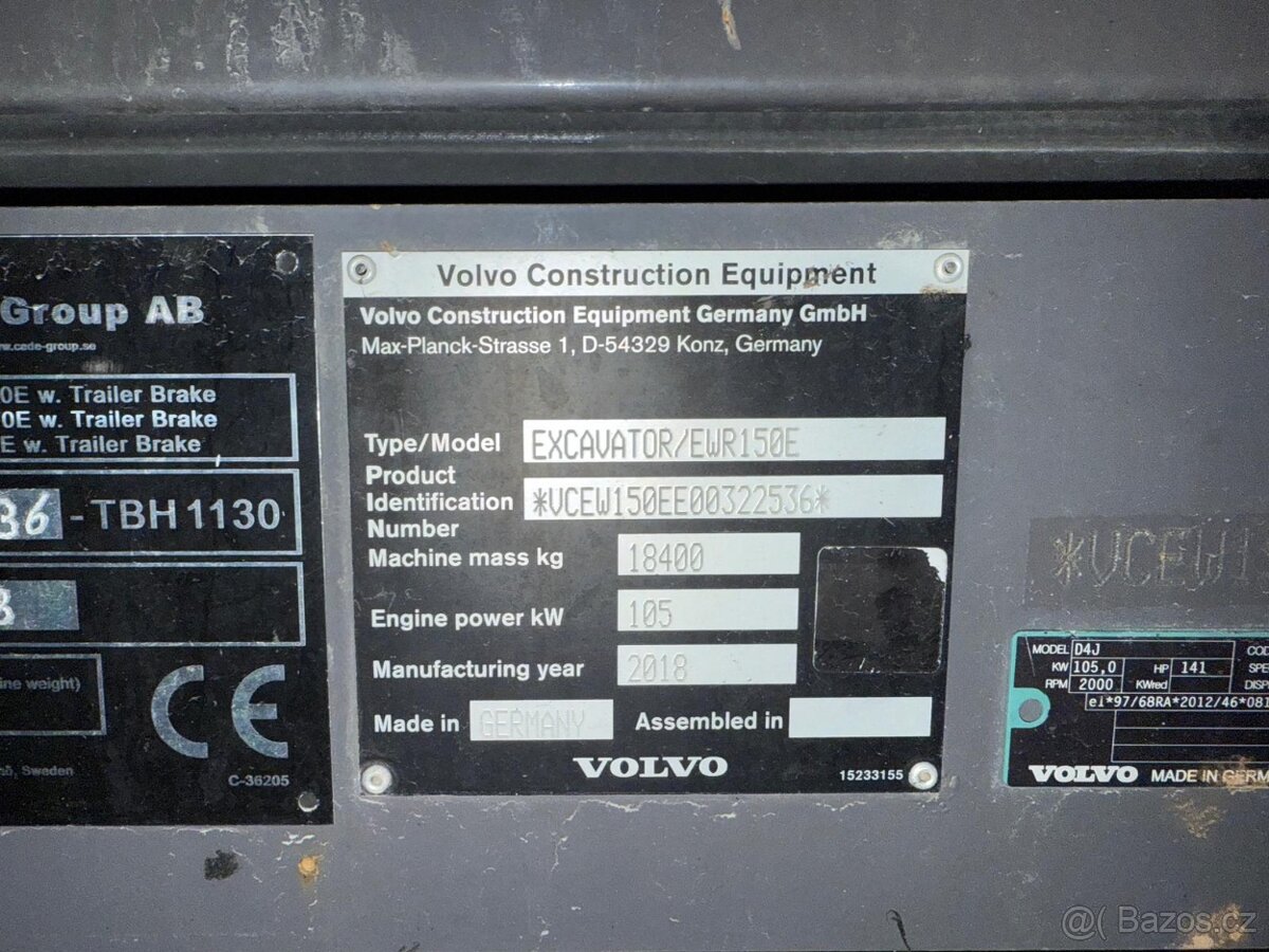 Kolový otočný bagr VOLVO 150E - 8