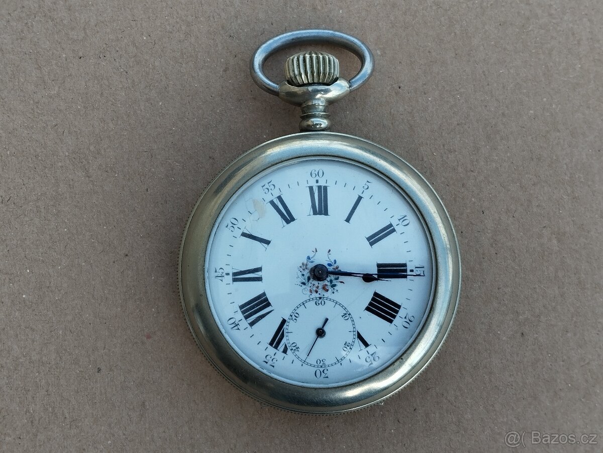 Masivní, velké starožitné dvouplaštové hodinky, 101g - 8