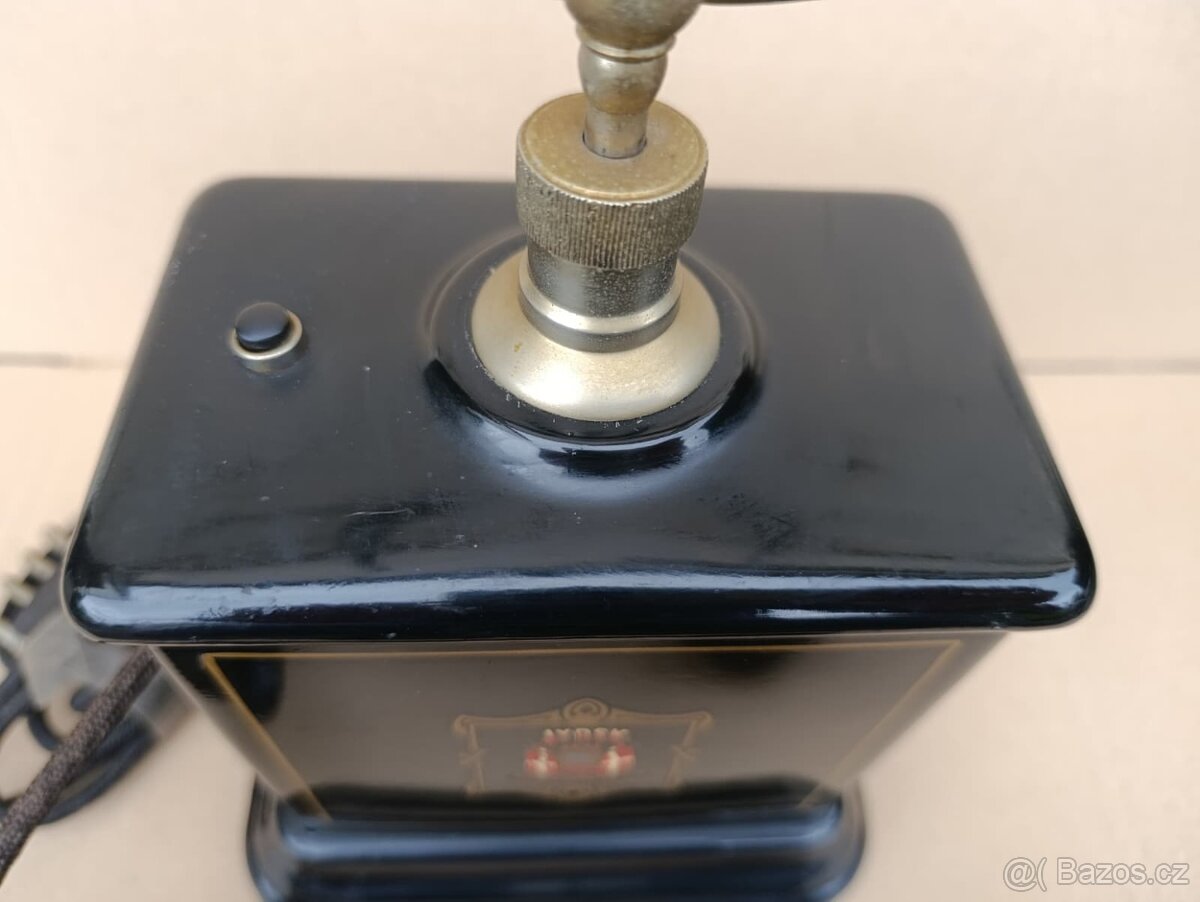 Velmi starý dánský telefon Jydsk, top zachovalý ks do sbírky - 8