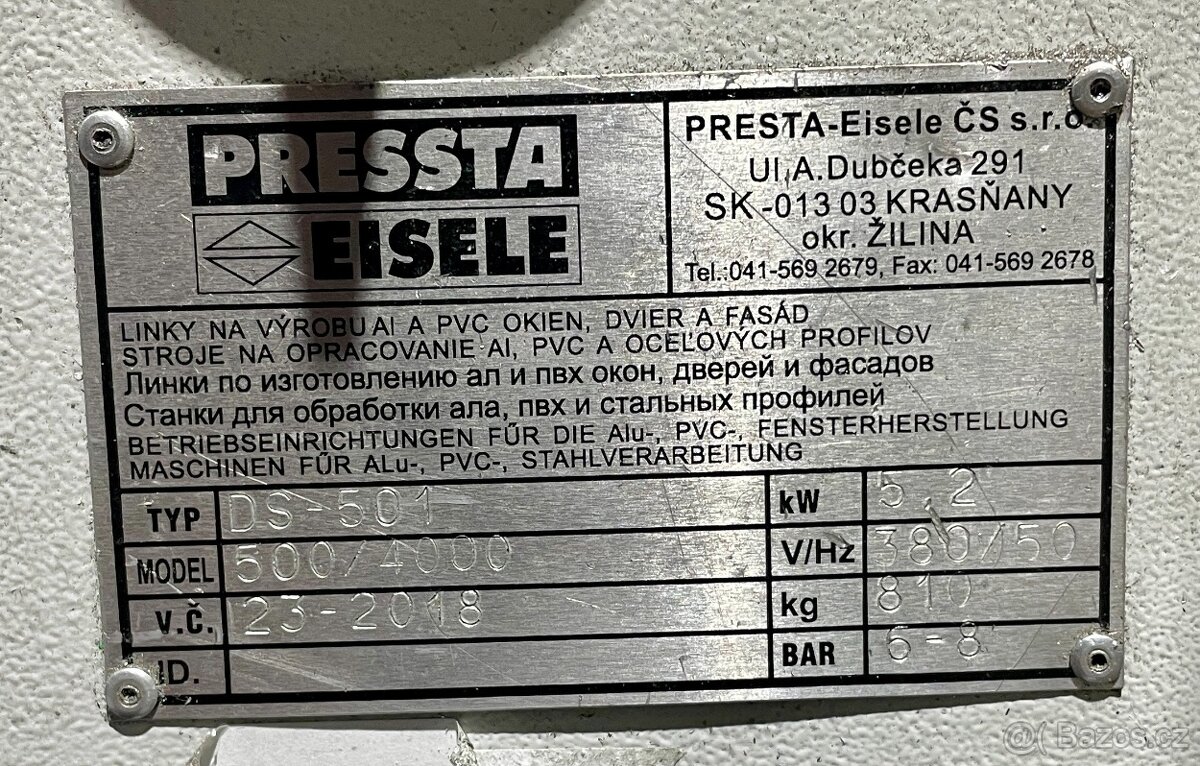 Dvoukotoučová pila pressta eisele DS 501 - 8