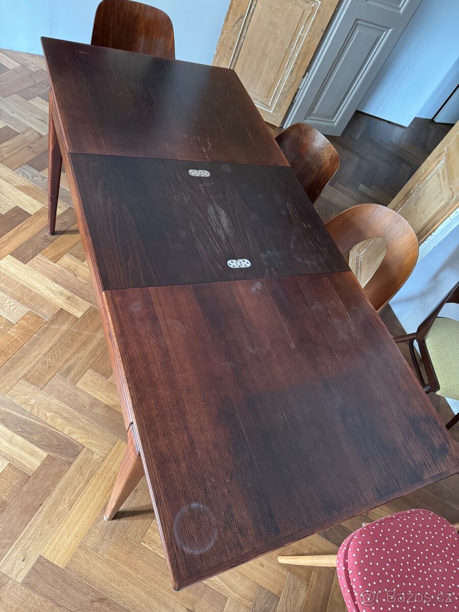 Jidelni stul rozkladaci 120x80, 180x80, retro - 8