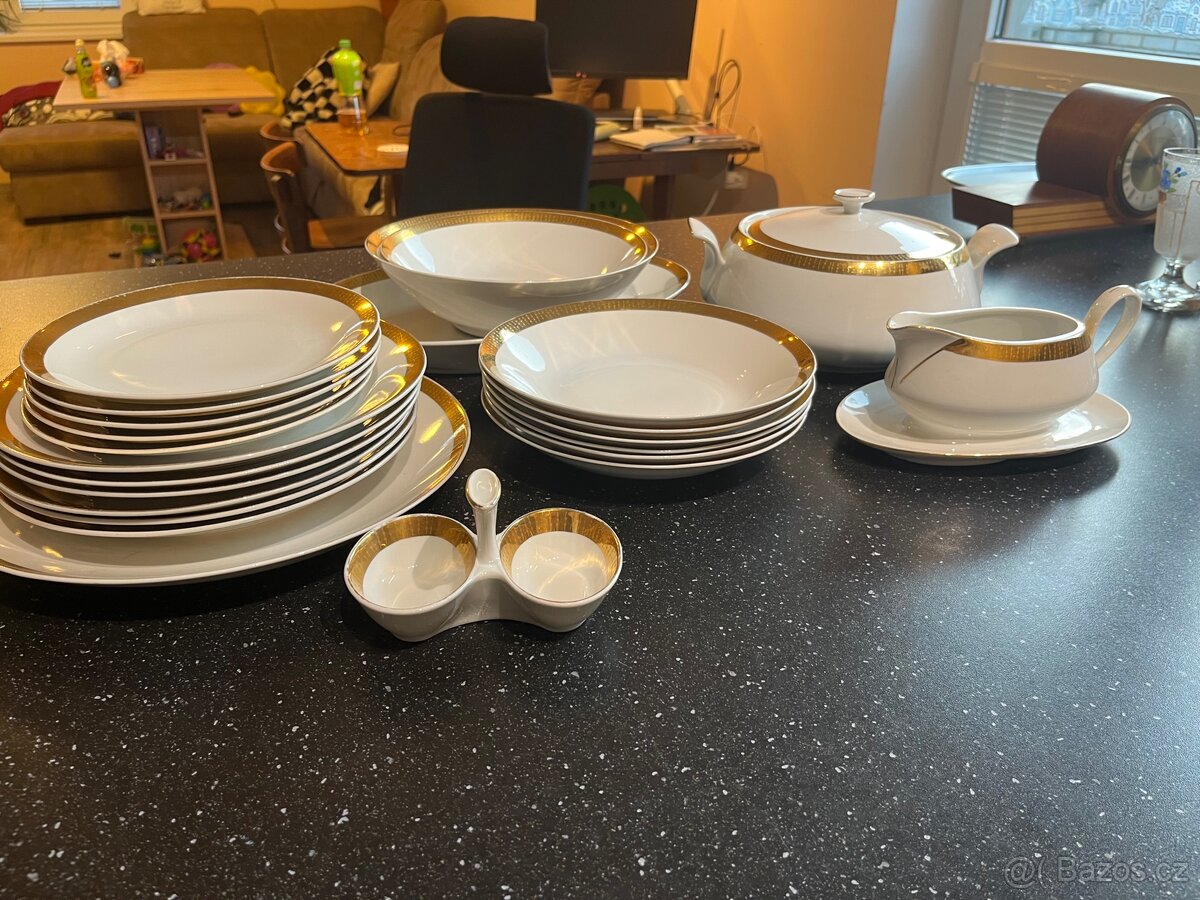 Retro pozlacená sada - 8