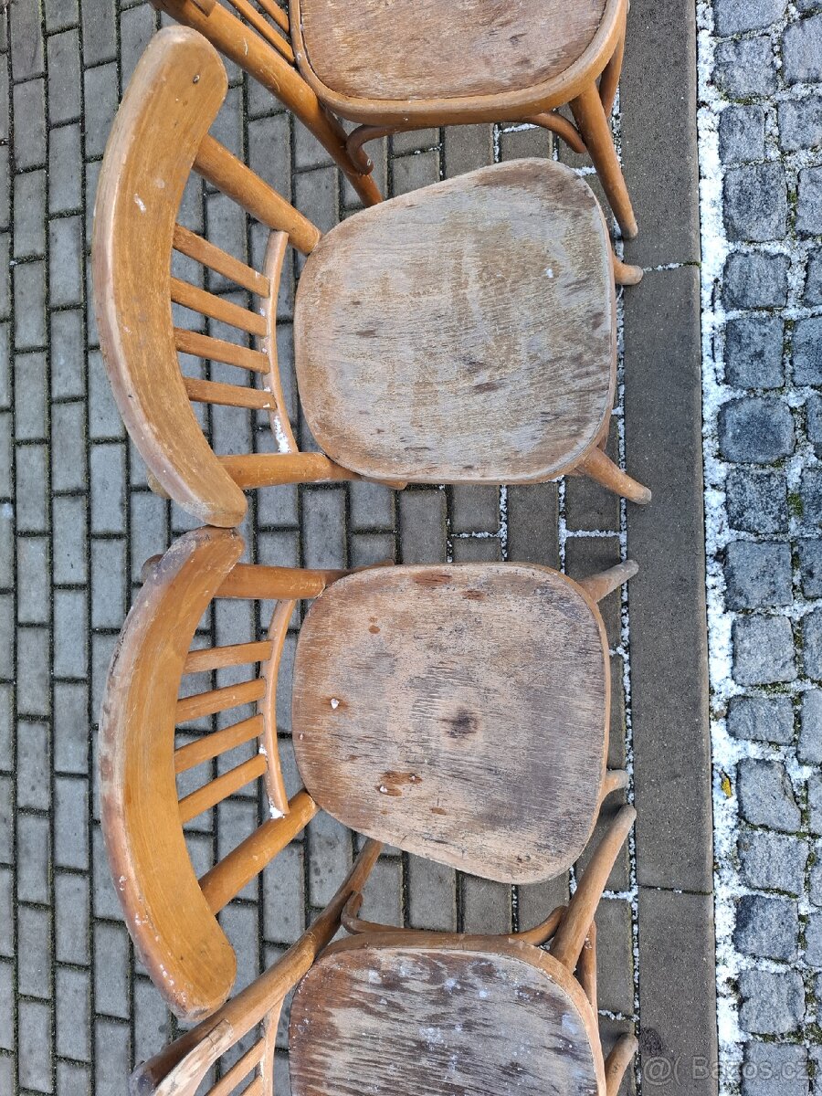 6x stare židle - 8