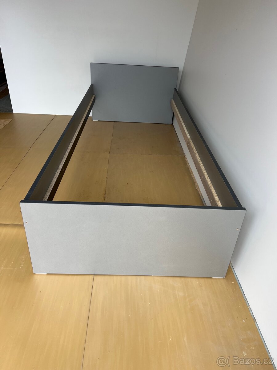 Postel 80x200 cm šedá - 8