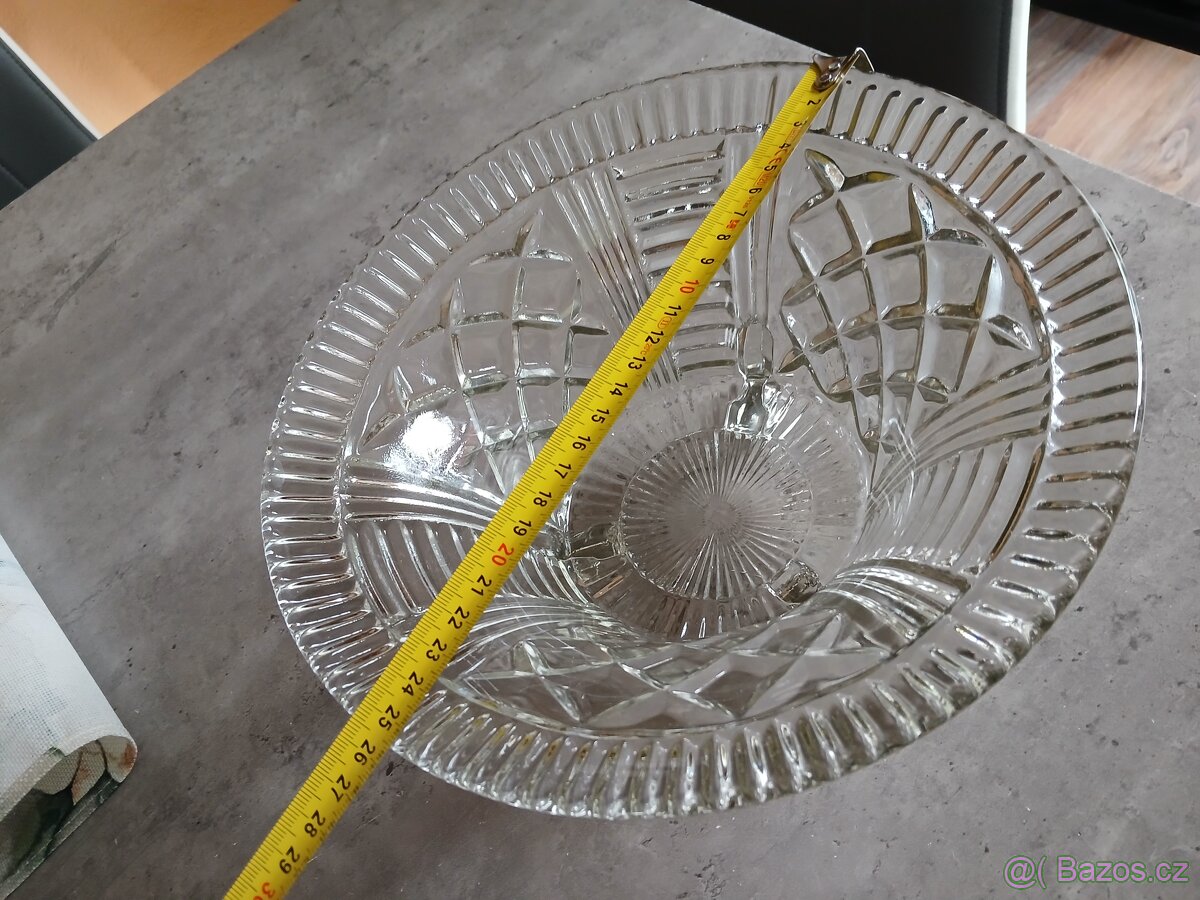 Retro mísa na nožičkách-těžké sklo - 8