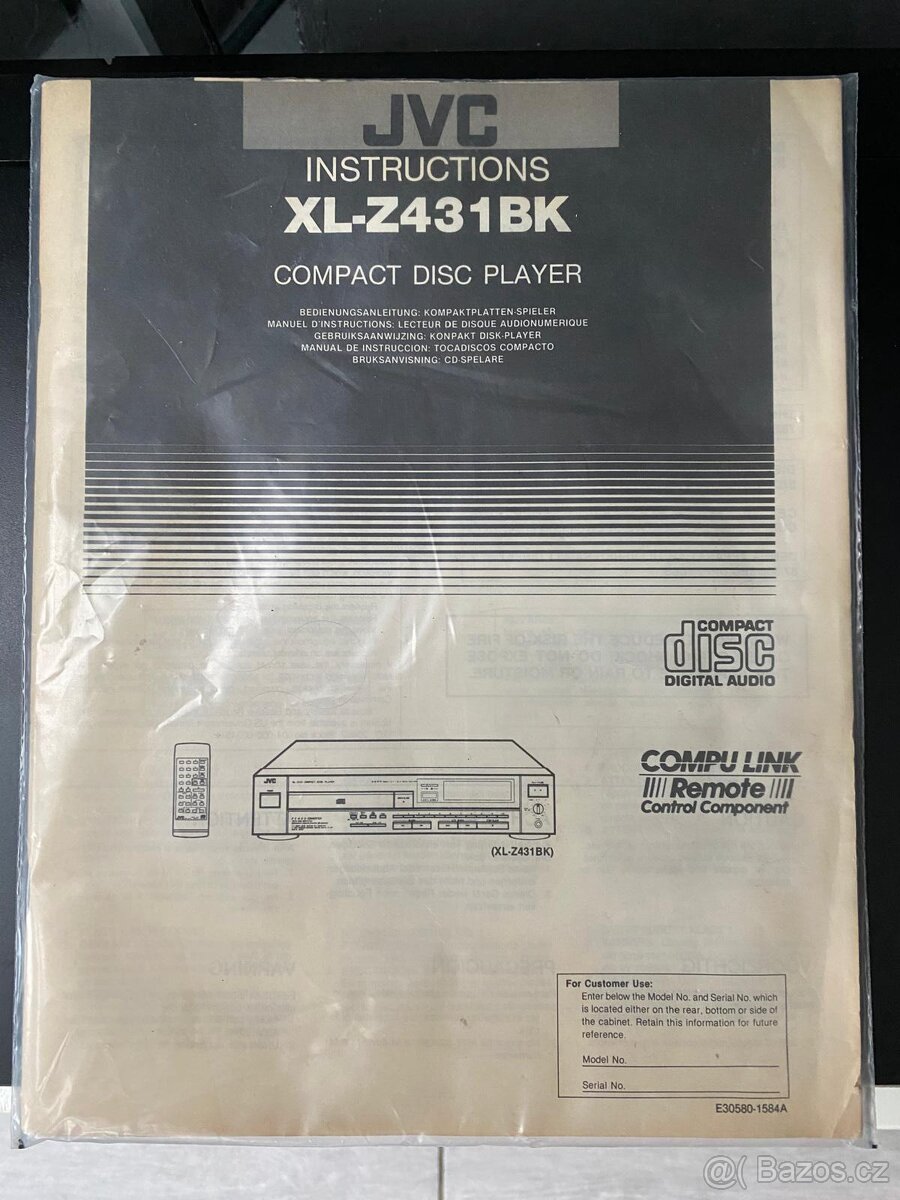Cd přehrávač JVC XL-Z 431 bk /Japan 1990/ TOP STAV - 8