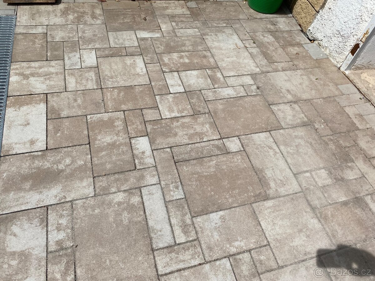 Dlažba zámková Ditton kombi 6 latte- 13,5 m/2 - nová- 6cm - 8