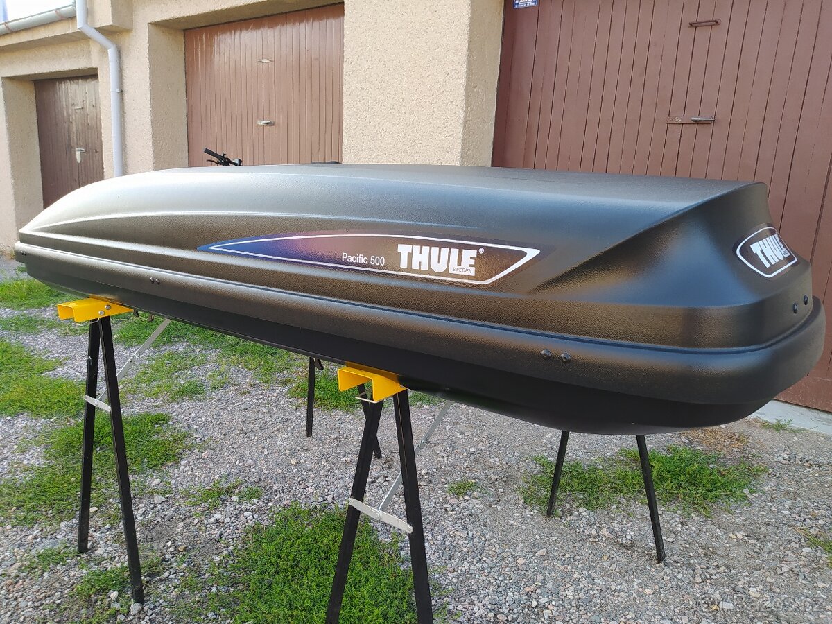THULE PACIFIC 500 ČERNÝ MATNÝ,STŘEŠNÍ BOX,RAKEV,TOP STAV - 8
