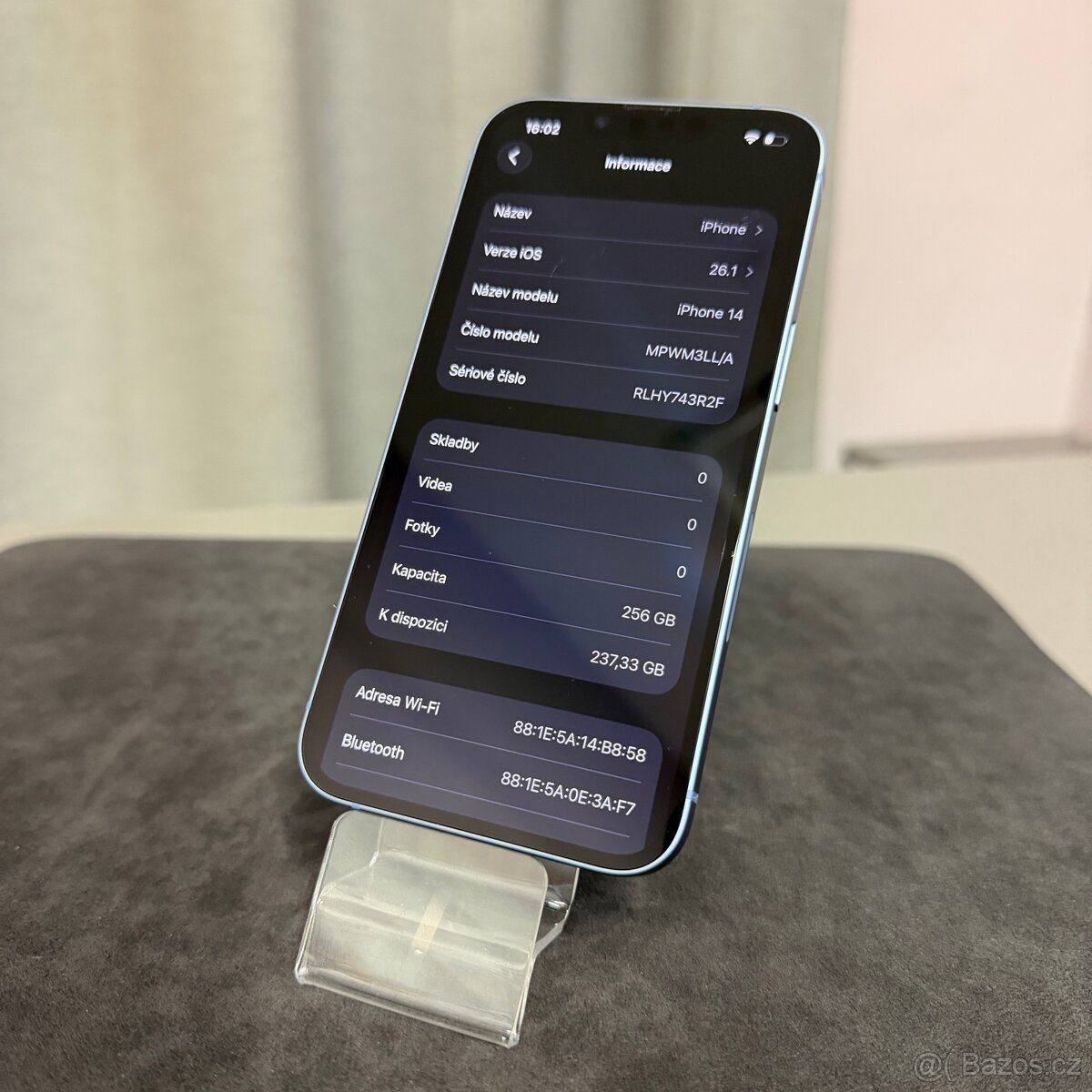 iPhone 14 256GB modrý, pěkný stav, rok záruka - 8