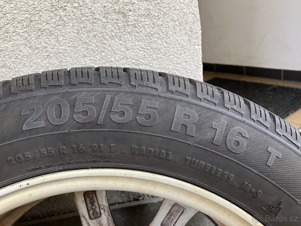 Sada alu kola 6,5Jx16, ET45, 5x114,3 + zimní pneu 205/55/R16 - 8