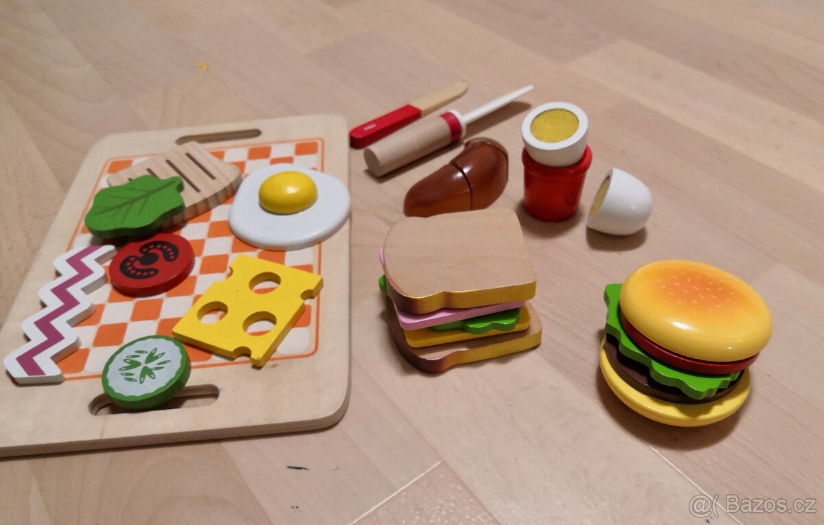 Sada dřevěných hraček a her Vilac vaření zvířátka hodiny - 8