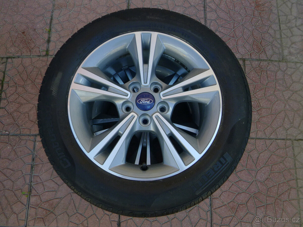 Letní sada alu disky originál Ford 5x108 7Jx16 ET50 TPMS - 8