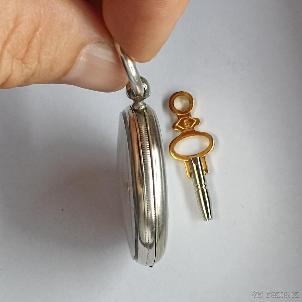 Starožitné stříbrné kapesní hodinky na klíček-klíčovky. - 8