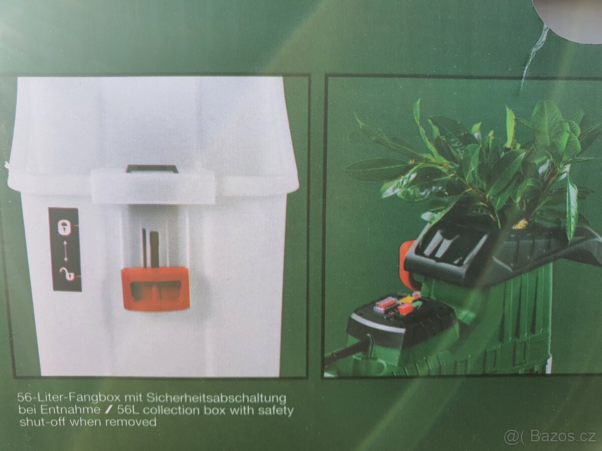 NOVÝ VÝKONNÝ zahradní drtič Parkside 2800w - 8