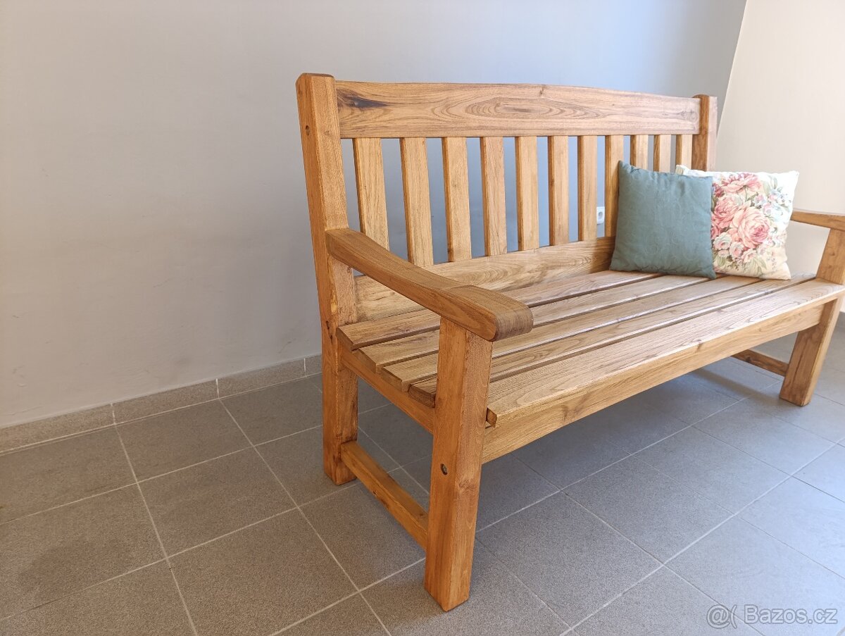 Masivní Akátová lavička - 8