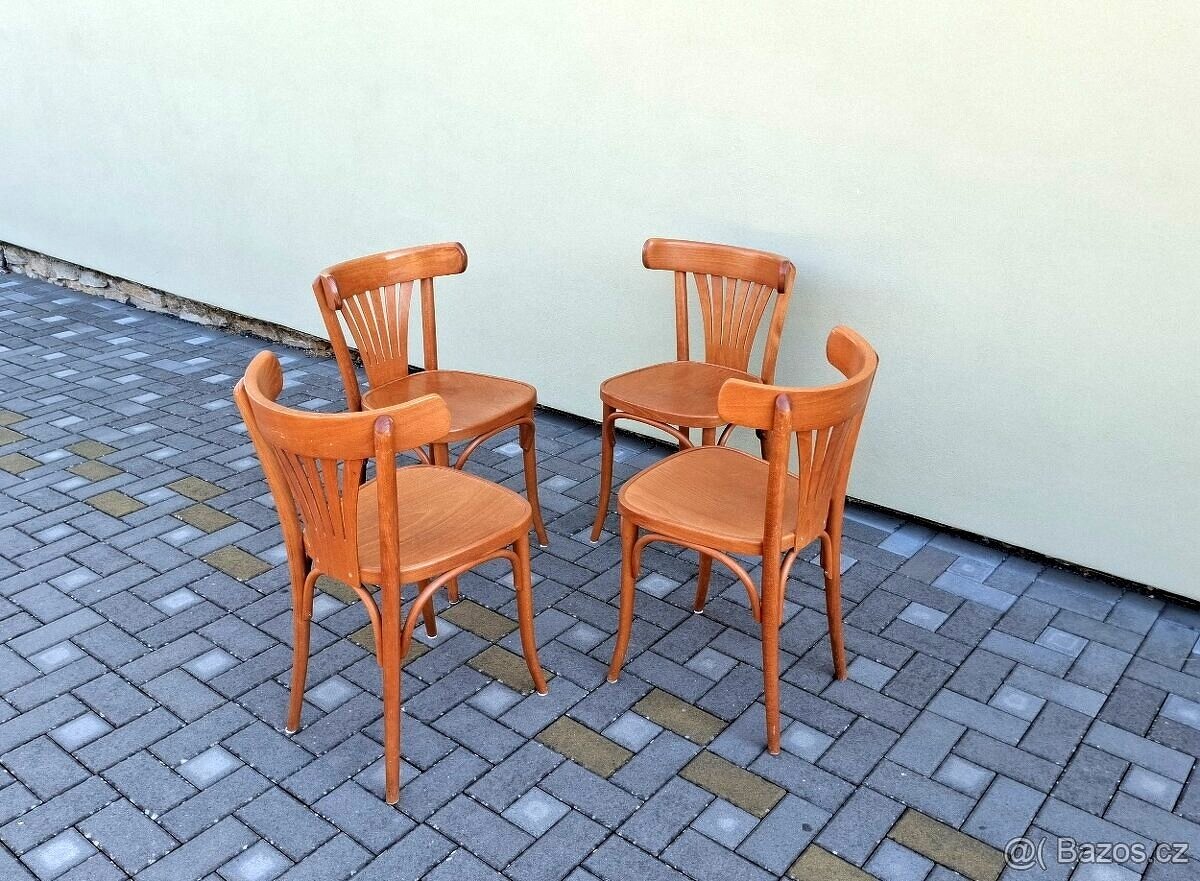 Židle TON 4ks TOP STAV - 8