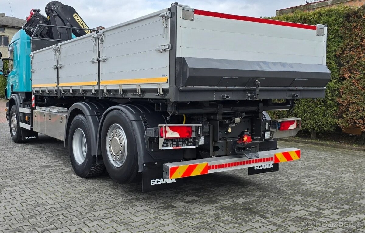 Scania P400-6x2–Valník/Sklápěč S3+HR-PALFINGER PK 18002 EH - 8