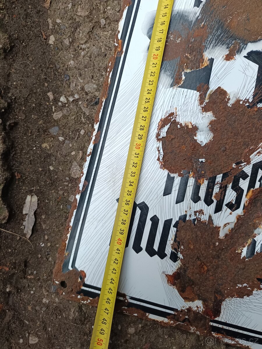 Stará smaltovaná cedule ze Sudet 2. - 8