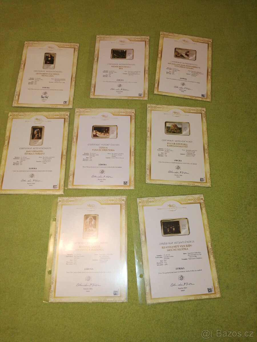 Mistrovská díla světového malířství - pamětní medaile - 8