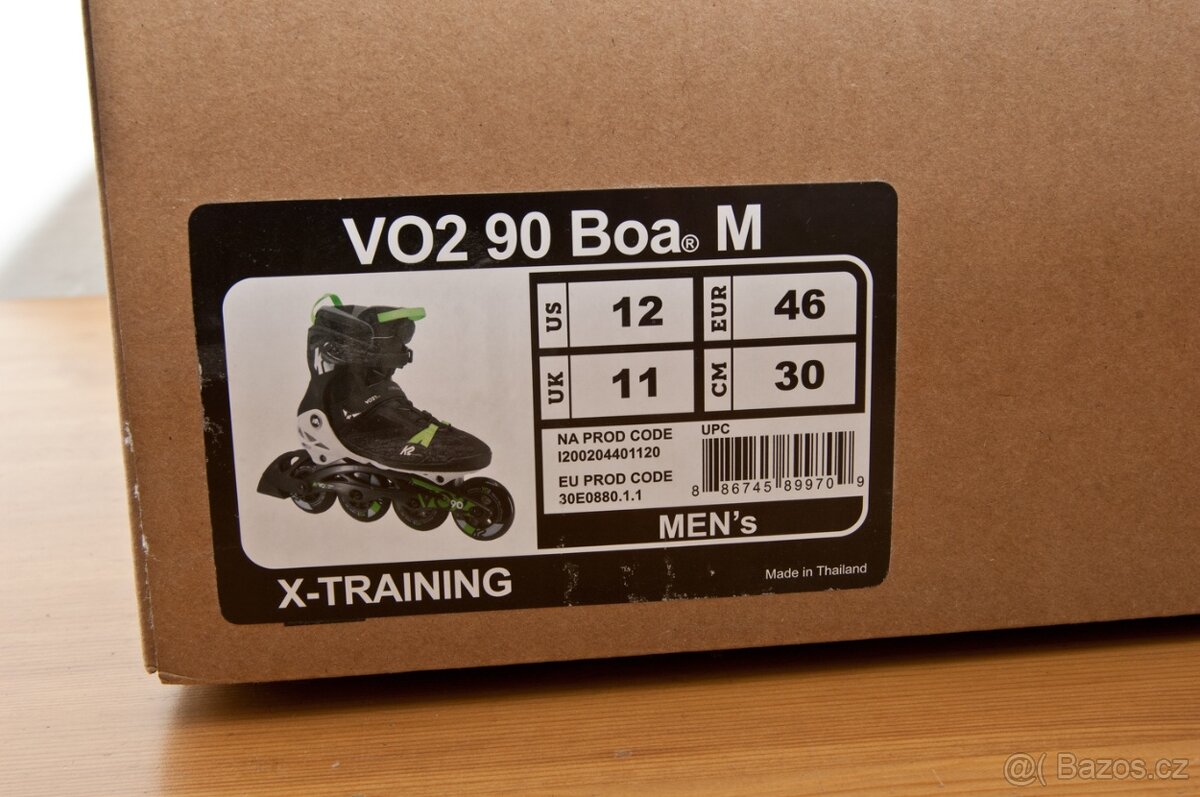 Kolečkové brusle -inline- vel.46EU K2 VO2 90 BOA M - 8