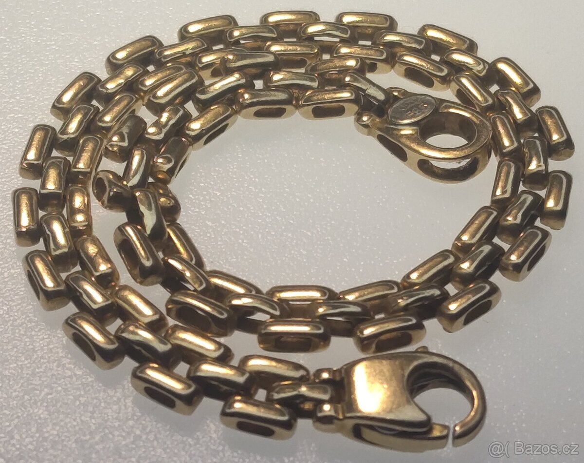 Zlatý masivní pánský náramek 14K ( 585 punc) 15.78 gramů - 8