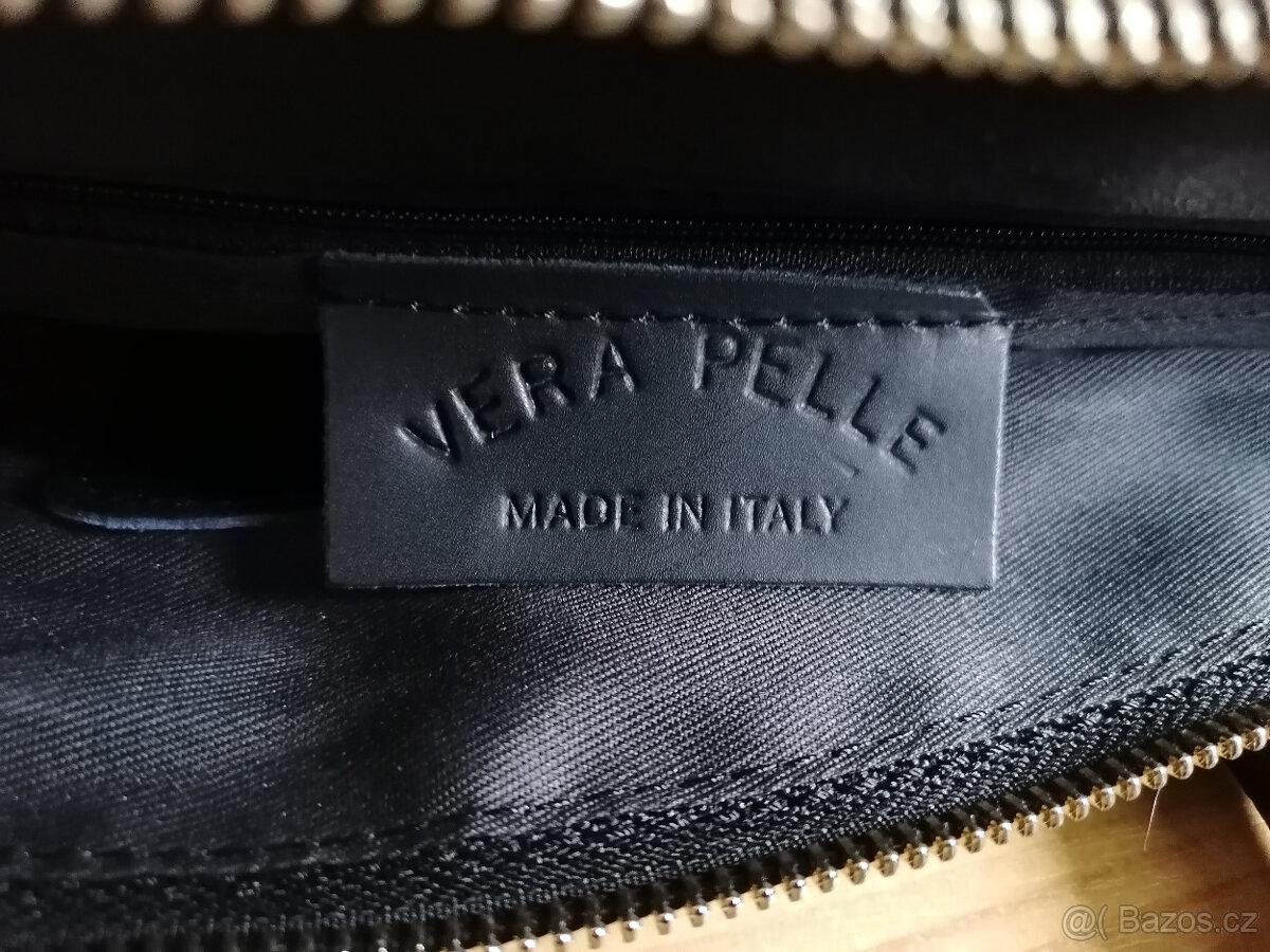 Nová kožená kabelka s barevnou srstí - 8