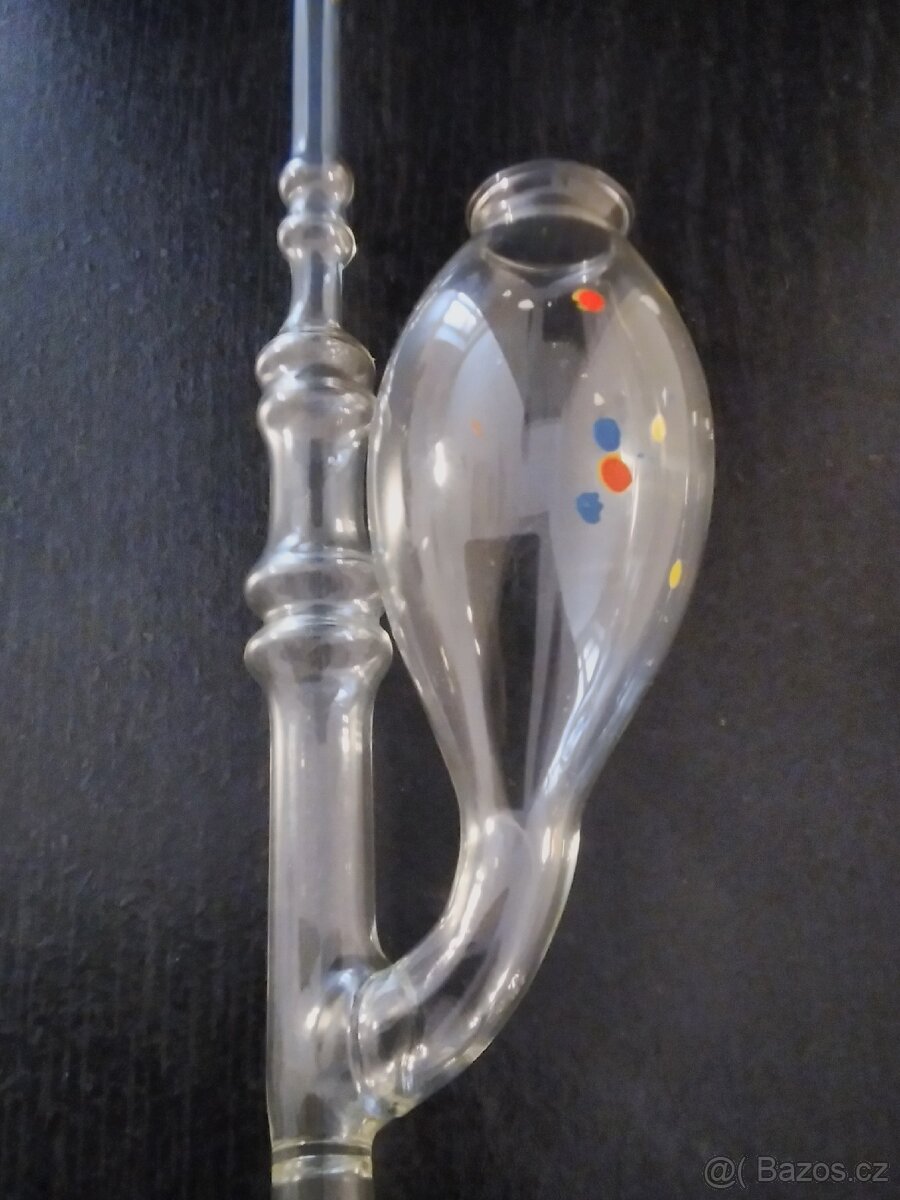 Skleněná fajfka, retro - 8