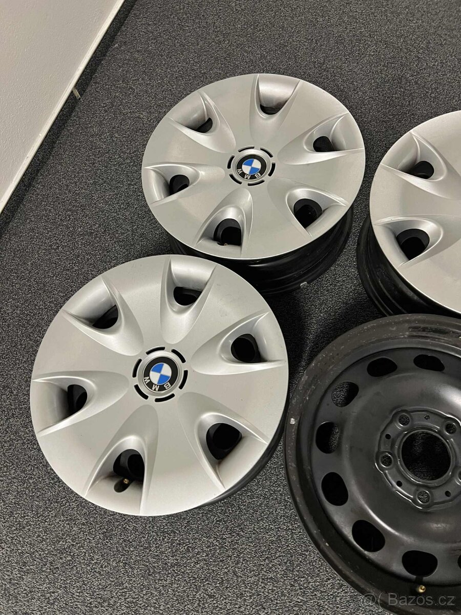 BMW originál plech. disky s poklicemi - NOVÉ - 8