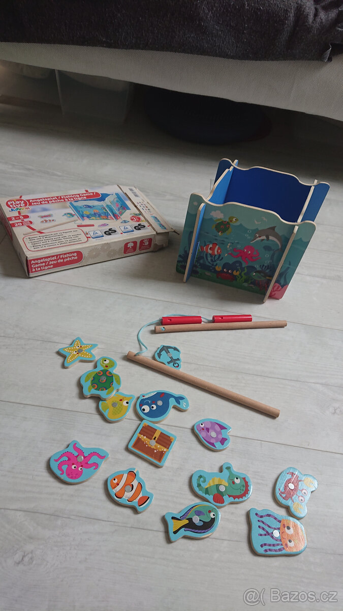 KOMPLET dřevené pro děti 0-4r +2x puzzle Krteček,koníci, ber - 8