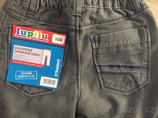 Džíny zateplené vel.104 - NOVÉ. - 8