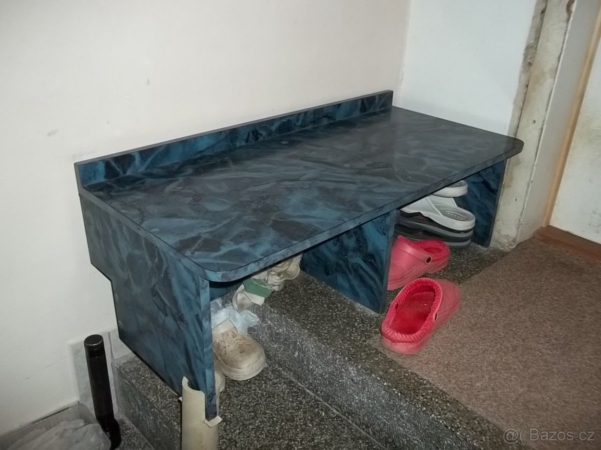 Předsin nabytek mramor modry 7ks - 8