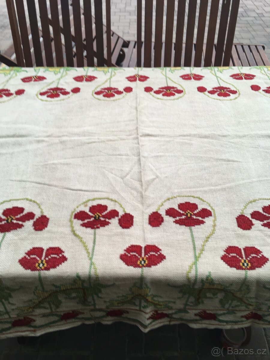 Velmi Starý přehoz, na gauč, postel, možná to je ubrus - 8