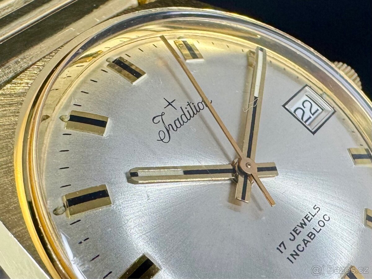 TRADITION SWISS - pozlacené, 17 jewels, TOP - 8