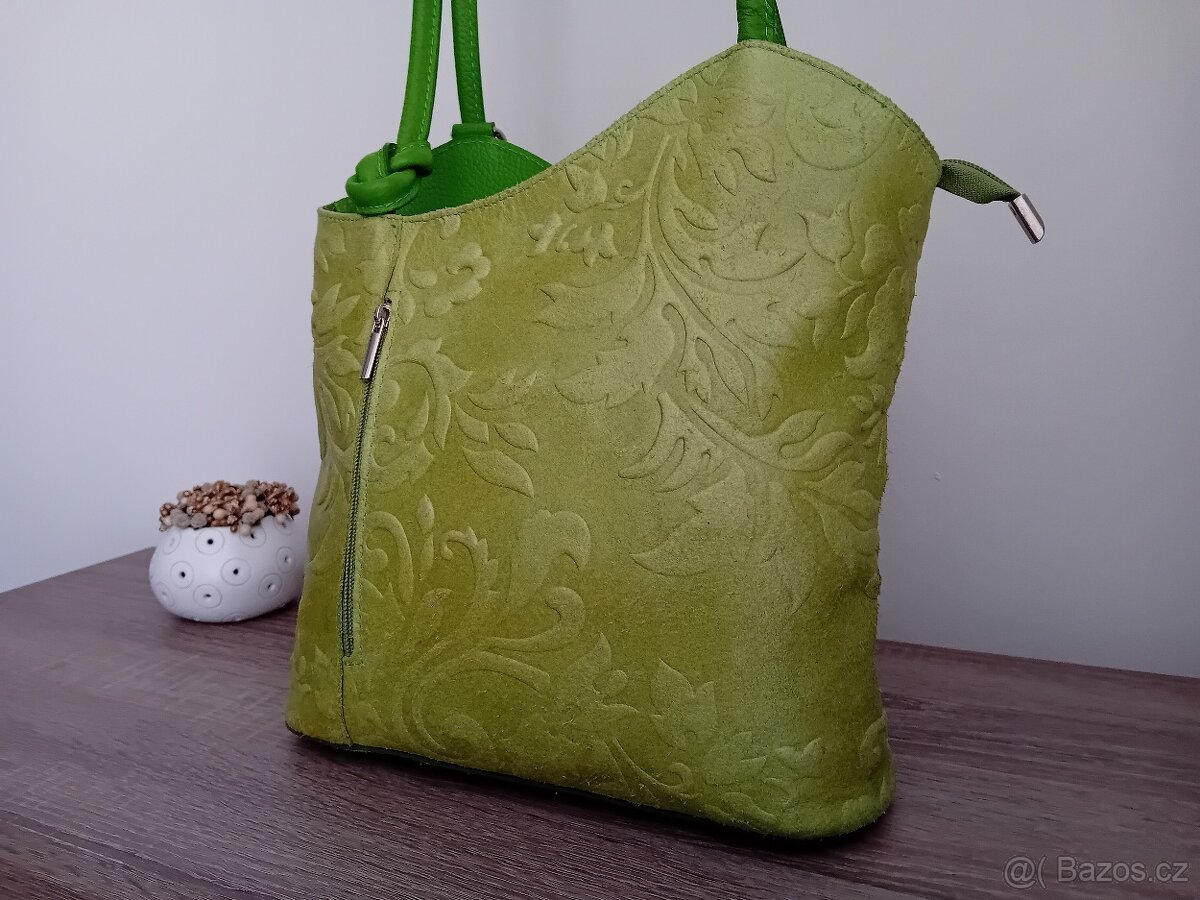 F.Z. Genuine Leather dámská kabelka + batůžek kožená - 8