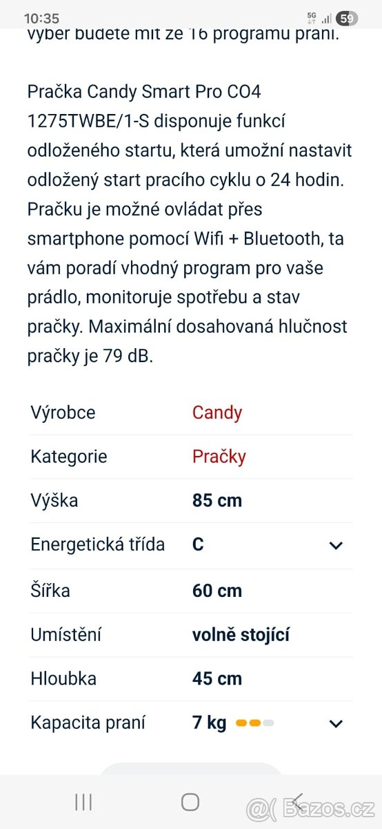 Pracka Candy slim uzka - 8