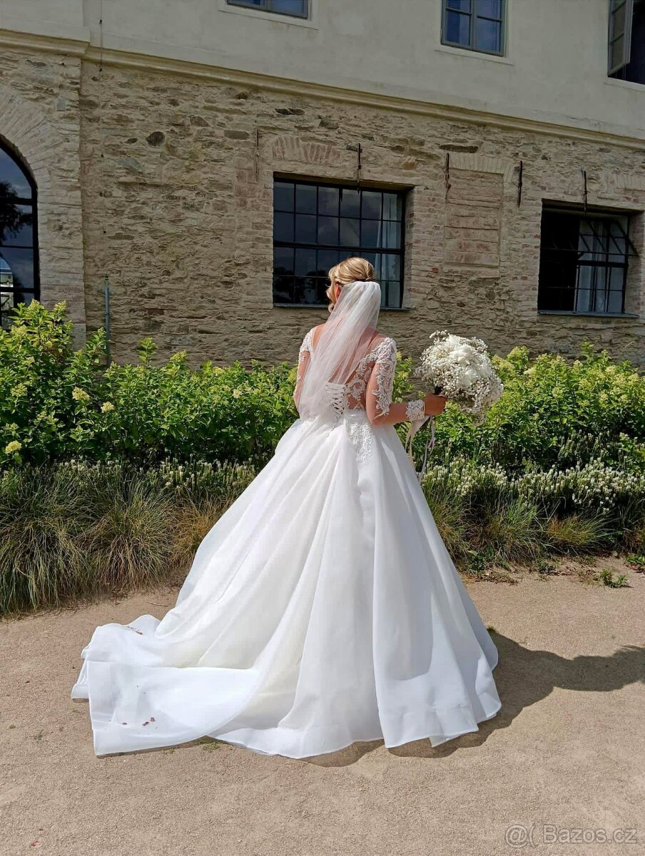 Svatební šaty 36/38 - 8