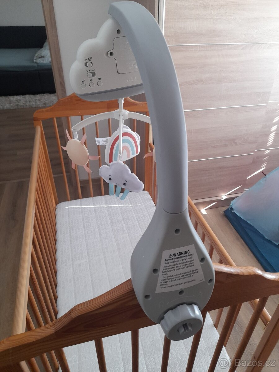 Dětská postýlka 120x60 cm + Kolotoč + Hrací deka - 8