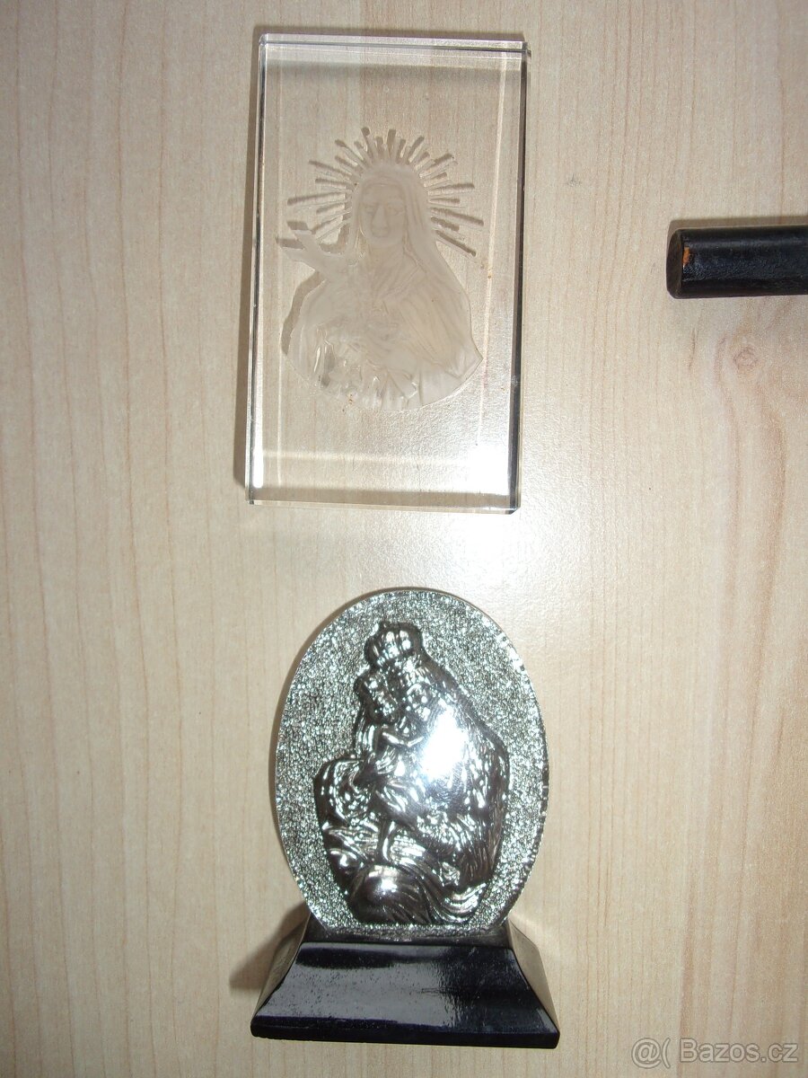 STARÉ NÁBOŽENSKÉ PAMÁTKY, ŠKAPULÍŘ, KŘÍŽ, KROPENKA, MADONKA - 8