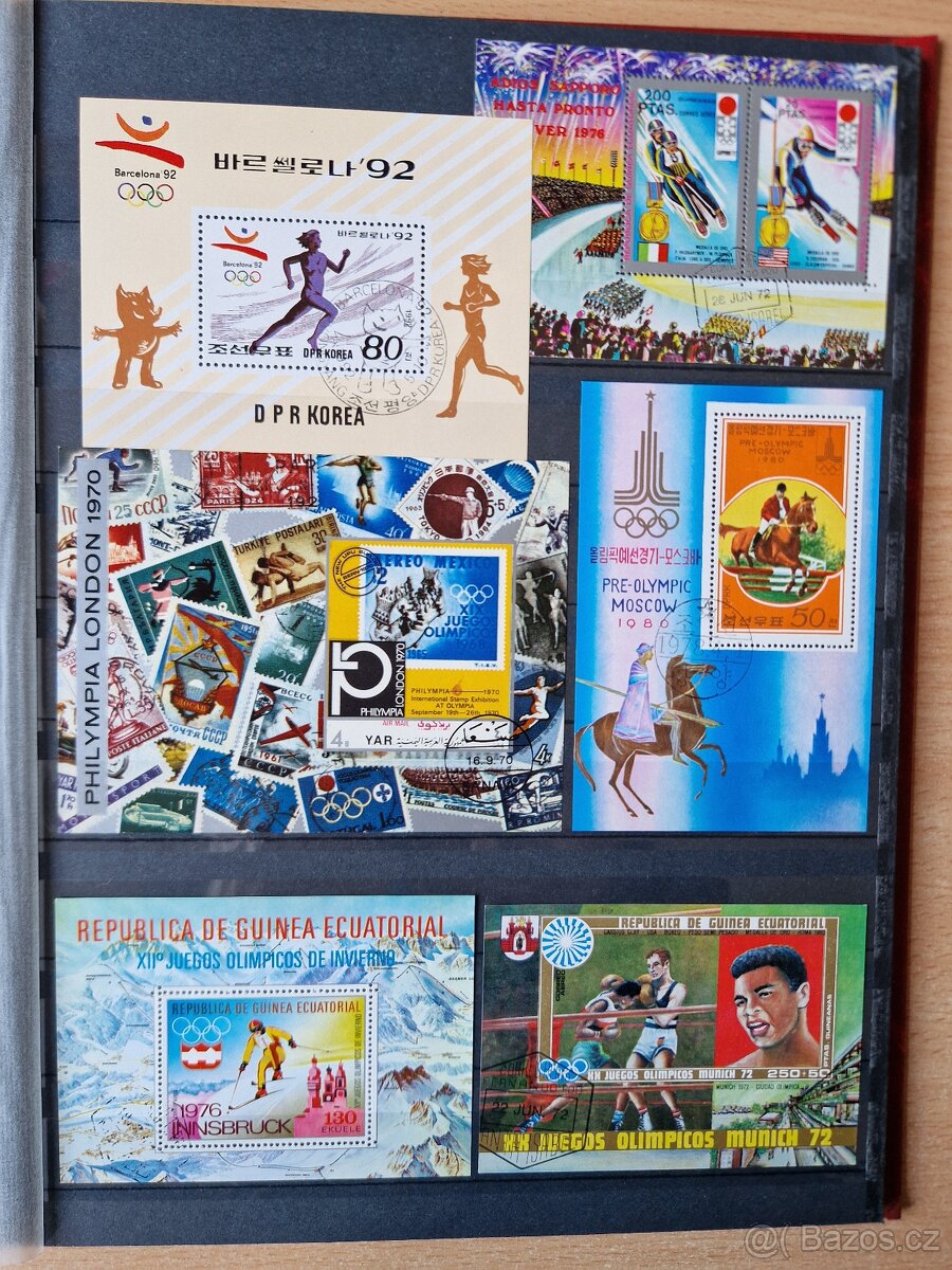 Poštovní známky - aršíky v albu. - 8