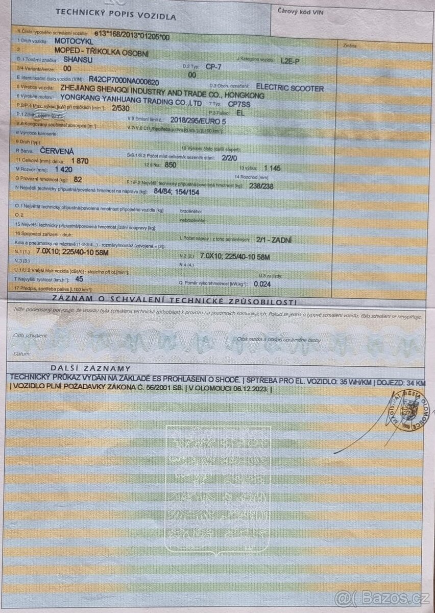 Elektrická tříkolka Herkules 4000W - 8