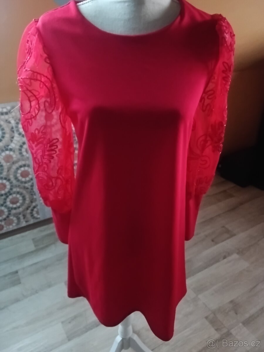 NOVÉ ŠATY ČERVENÉ M MILADY - 8