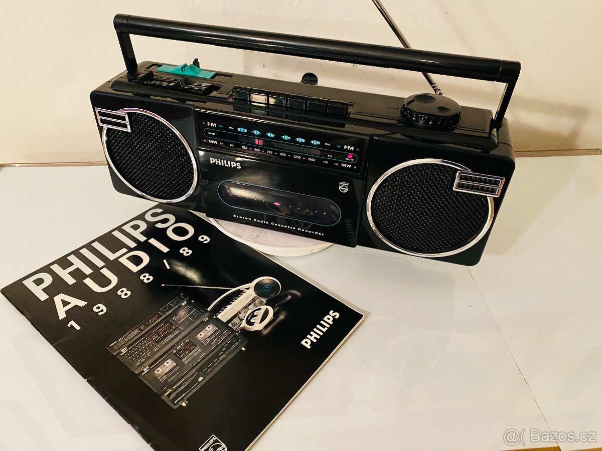 Radiomagnetofon Philips D 8090, rok 1988, REZERVACE - 8