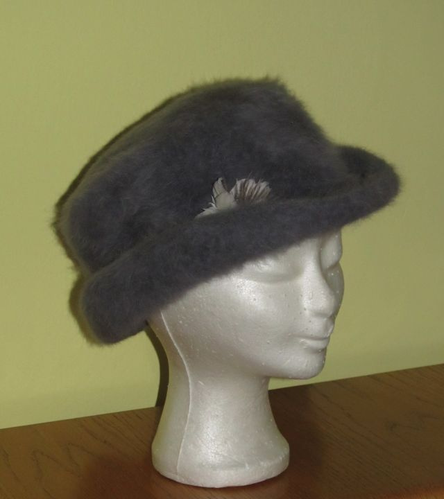 Dámský klobouček - obvod hlavy 56 cm - 8