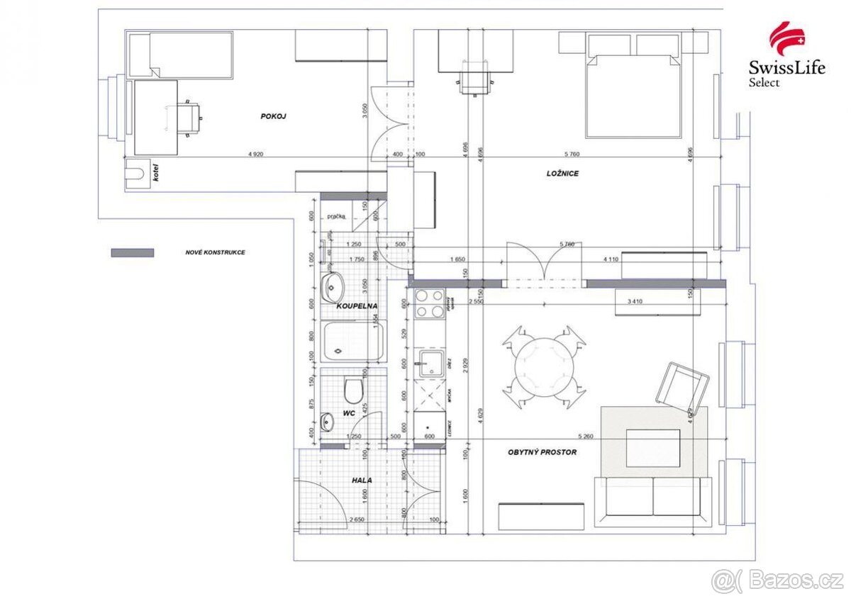 Pronájem bytu 3+kk 89 m2 Smilova, Pardubice - 8