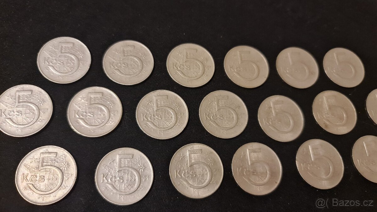 4. Sada 5Kčs - Pětikoruna - 20Ks - Žádná stejná - 8