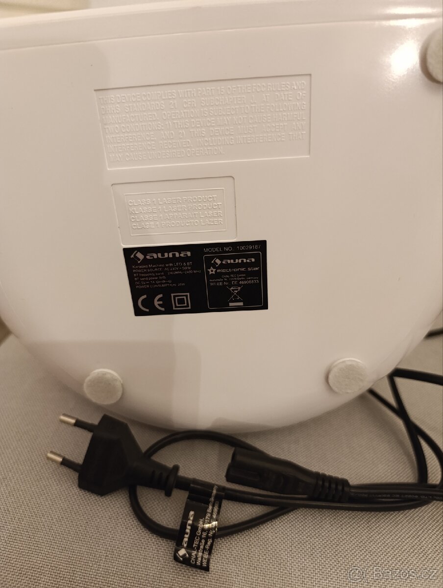 Bluetooth CD karaoke přehrávač - 8