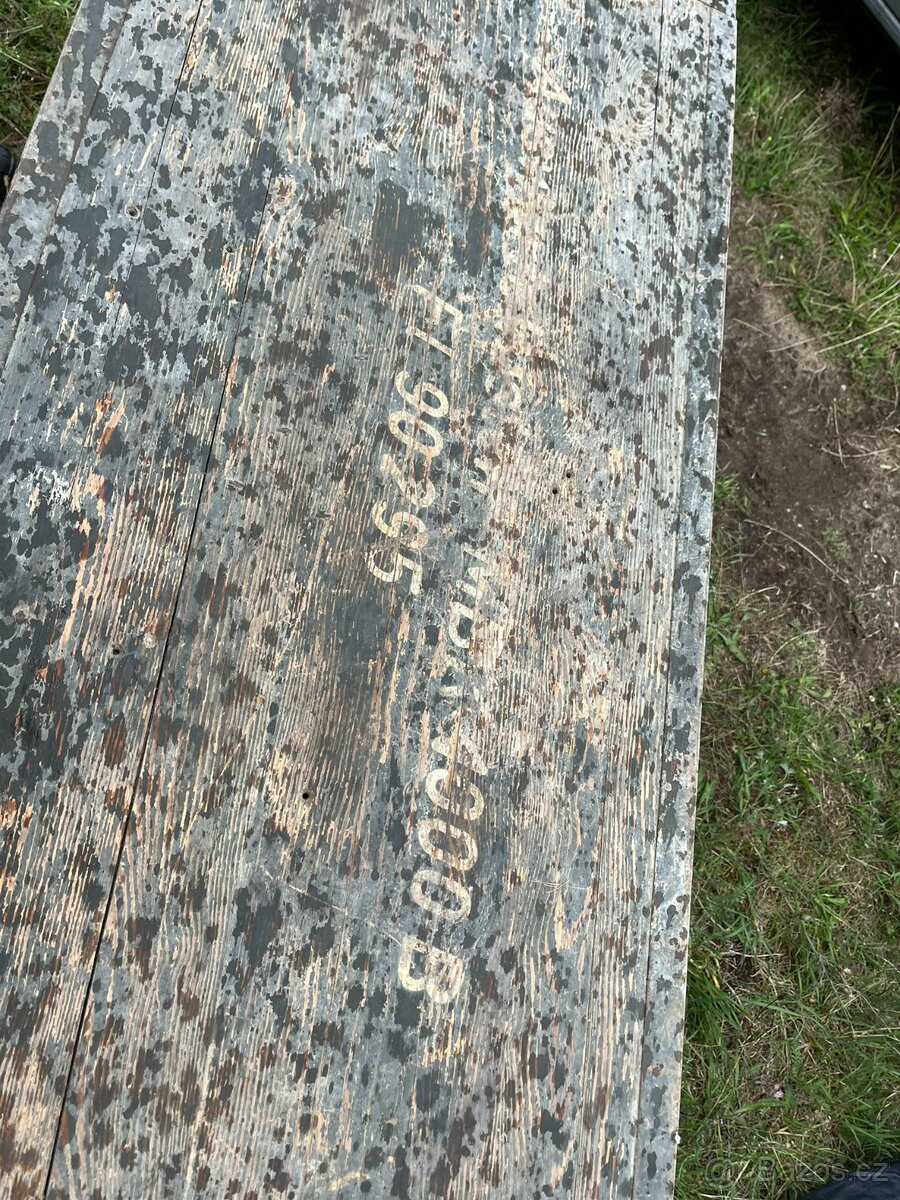 Stará Německá vojenská dřevěná okvoná bedna pro Wermacht - 8