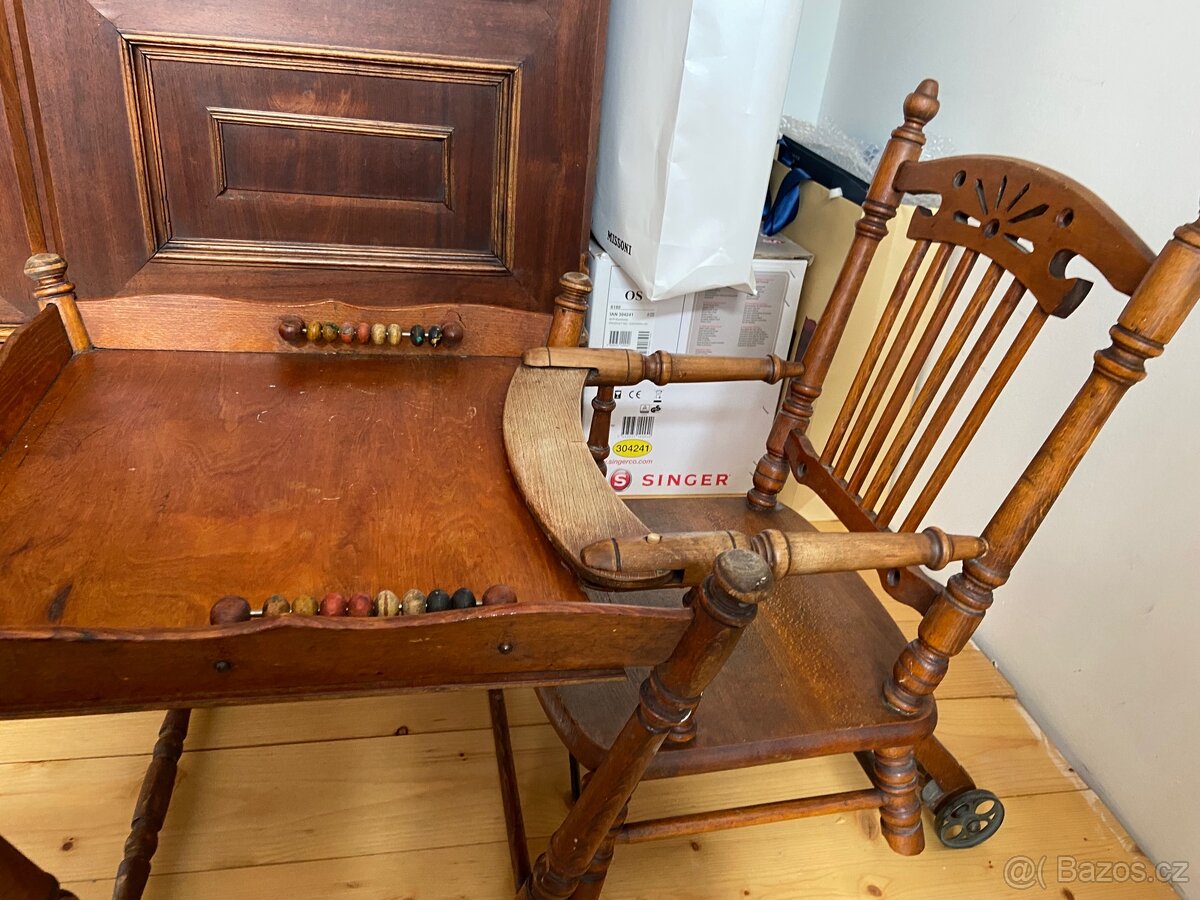 Starožitná dětská židlička - 8