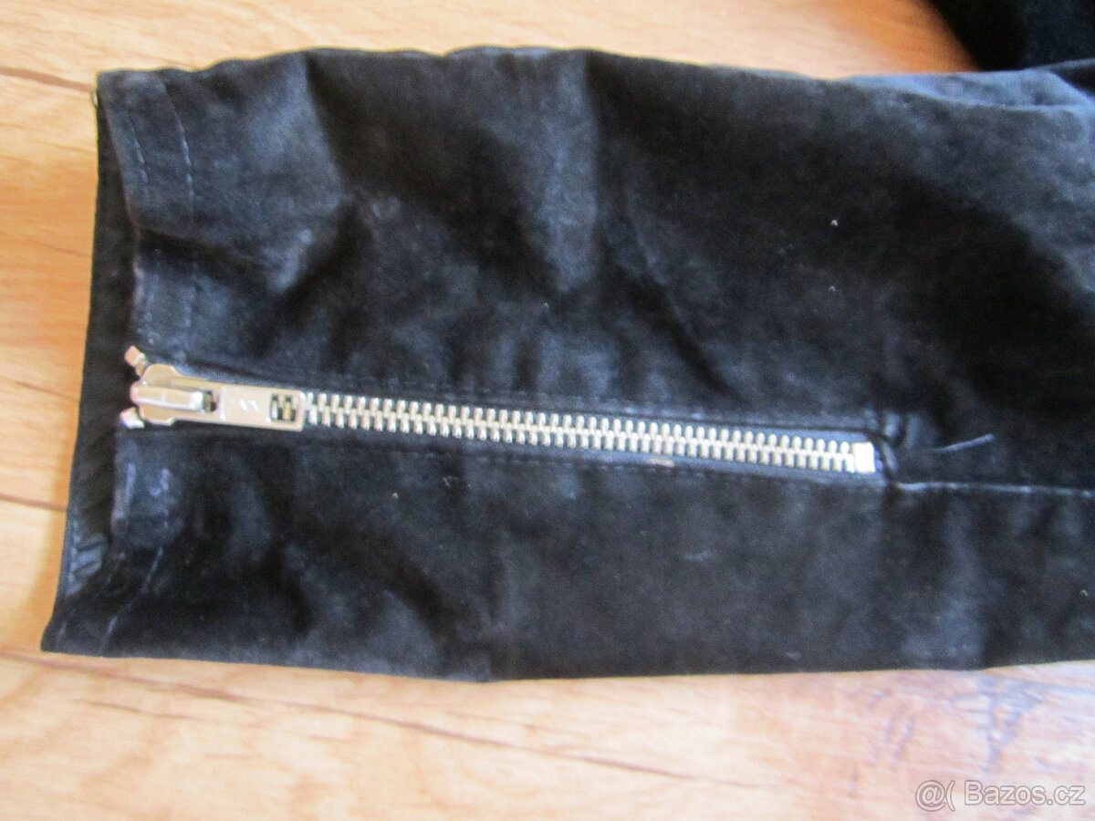 Černá bunda do pasu, vel. S/M/L, vzhled semiše - 8